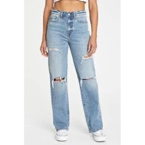 Daze denim sundaze jeans distressed straight leg women's size 31 trendy punk